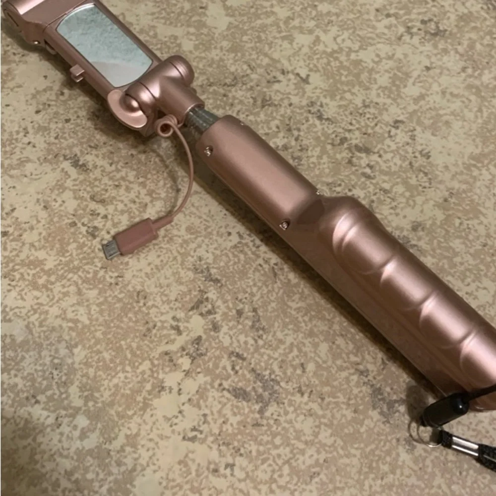 “MOCREO” Pink Selfie Stick. Open 33” Long Bluetooth Selfie Stick